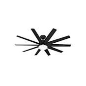 Hunter Overton 60" 10 Blade Indoor / Outdoor LED Ceiling Fan with Wall Control Matte Black