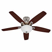 Hunter 52" Indoor Ceiling Fan - 5 Reversible Blades and LED Light Kit Included Brushed Nickel
