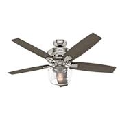 Hunter Bennett 52" 5 Blade Indoor LED Ceiling Fan Brushed Nickel