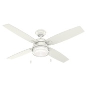 Hunter Ocala 52" Indoor / Outdoor Ceiling Fan with LED Light Kit and Reversible Blades Fresh White