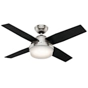Hunter Dempsey 44" 4 Blade Hanging Indoor LED Ceiling Fan with Remote Control Brushed Nickel