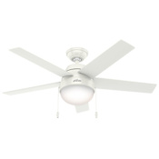 Hunter Anslee 46" 5 Blade Indoor LED Ceiling Fan Fresh White