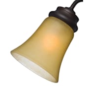 Hunter Set of 4 Glass Shades for Four-Light Fitter and Adapter Light Kits Amber Linen