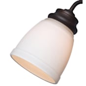 Hunter Set of 4 Glass Shades for Four-Light Fitter and Adapter Light Kits Cased White