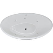 Hydrosystems Carli 66" Drop In Acrylic Whirlpool Tub with Center Drain, Drain Assembly, and Overflow White