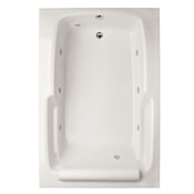 Hydrosystems Duo 60" Drop In Acrylic Whirlpool Tub with Reversible Drain, Drain Assembly, and Overflow White