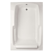 Hydrosystems Duo 66" Drop In Acrylic Soaking Tub with Reversible Drain, Drain Assembly, and Overflow White