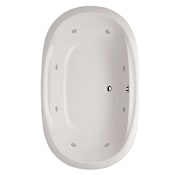 Hydrosystems Galaxie 66" Drop In Acrylic Whirlpool Tub with Center Drain, Drain Assembly, and Overflow White