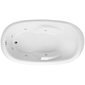 Hydrosystems Jacqueline 66" Free Standing Acrylic Whirlpool Tub with Reversible Drain, Drain Assembly, and Overflow White