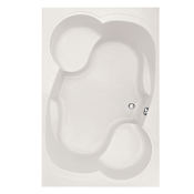 Hydrosystems Makyla 75" Drop In Acrylic Soaking Tub with Center Drain, Drain Assembly, and Overflow White