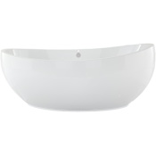 Hydrosystems Picasso 66" Free Standing Acrylic Soaking Tub with Center Drain, Drain Assembly, and Overflow White