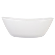 Hydrosystems Marquis 65" Free Standing Hydroluxe SS Soaking Tub with Center Drain, Drain Assembly, and Overflow Matte White