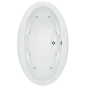 Hydrosystems Nina Free Standing Acrylic Whirlpool Tub with Center Drain - Includes Drain Assembly White