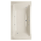 Hydrosystems Rachael 72" Drop In Acrylic Air / Whirlpool Tub with Center Drain, Drain Assembly, and Overflow White