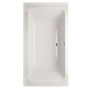 Hydrosystems Rachael 72" Drop In Acrylic Air Tub with Center Drain, Drain Assembly, and Overflow White