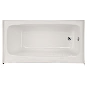 Hydrosystems Regan 54" Three Wall Alcove Acrylic Air Tub with Right Drain, and Overflow White