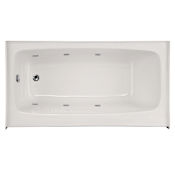 Hydrosystems Regan 66" Three Wall Alcove Acrylic Whirlpool Tub with Left Drain, and Overflow White