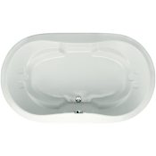 Hydrosystems Savannah 66" Drop In Acrylic Air Tub with Center Drain, Drain Assembly, and Overflow White
