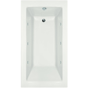 Hydrosystems Shannon 60" Three Wall Alcove Acrylic Whirlpool Tub with Left Drain, and Overflow White