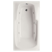 Hydrosystems Solo 72" Drop In Acrylic Whirlpool Tub with Reversible Drain, Drain Assembly, and Overflow White