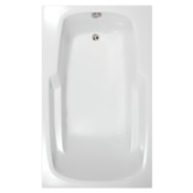 Hydrosystems Studio 60" Drop In Acrylic Air Tub with Reversible Drain, and Overflow White