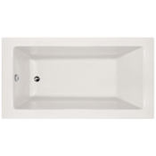 Hydrosystems Sydney 72" Three Wall Alcove Acrylic Air Tub with Left Drain, Drain Assembly, and Overflow White