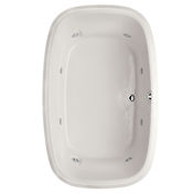 Hydrosystems Sylvia 66" Drop In Acrylic Whirlpool Tub with Center Drain, Drain Assembly, and Overflow White
