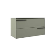 ICO Bath Accent 36" Wide Single Basin Vanity Set with Cabinet and Stone Composite Vanity Sink Top Sage Green