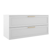 ICO Bath Rhythm 48" Single Wall Mounted Vanity Cabinet - Less Vanity Top Matte White