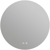 ICO Bath Atlas 24" Diameter Modern Circular Aluminum Frameless Bathroom Wall Mirror with Light N/A
