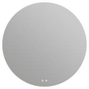 ICO Bath Bennett 36" Diameter Modern Circular Aluminum Frameless Bathroom Wall Mirror with Light N/A