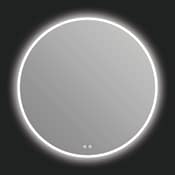 ICO Bath Bennett 40" Diameter Modern Circular Aluminum Frameless Bathroom Wall Mirror with Light N/A
