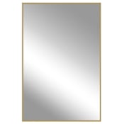 ICO Bath Cove 24"W x 36"H Rectangular Flat Framed Wall Mounted Bathroom Mirror Brushed Gold