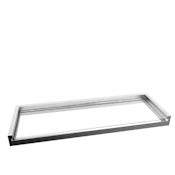 ICO Bath Volkano Fire Series 15-3/4" Glass Bathroom Shelf Brushed Nickel