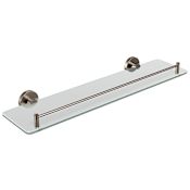 ICO Bath Lava 21" Brass Bathroom Shelf Brushed Nickel