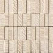 INAX ECOCARAT - Roughsawn - 1" x 3" Rectangle Linear Wall Mosaic Tile - Interior Dry Walls Only - Textured Visual - Sold by Carton (10.47 SF/Carton) Beige