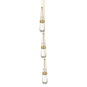 Innovations Lighting Milan 3 Light 7" Wide Multi Light Pendant Brushed Brass / Clear