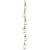 Innovations Lighting Milan 6 Light 8" Wide Multi Light Pendant Brushed Brass / Clear