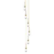 Innovations Lighting Milan 6 Light 15" Wide Multi Light Pendant Brushed Brass / Clear