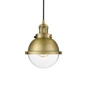 Innovations Lighting Hampden 7" Wide Mini Pendant Brushed Brass / Clear