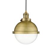 Innovations Lighting Hampden 9" Wide Mini Pendant Brushed Brass / Clear