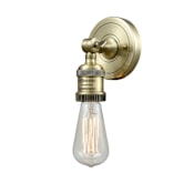 Innovations Lighting Bare Bulb Single Light 6" Tall Bathroom Sconce Antique Brass