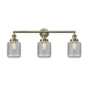 Innovations Lighting Stanton 3 Light 32" Wide Bathroom Vanity Light Antique Brass / Vintage Wire Mesh