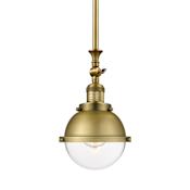 Innovations Lighting Hampden 7" Wide Mini Pendant Brushed Brass / Clear