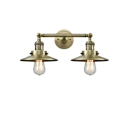 Innovations Lighting Railroad 2 Light 18" Wide Bathroom Vanity Light Antique Brass