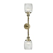 Innovations Lighting Colton 2 Light 22" Wide Bathroom Vanity Light Antique Brass / Thick Clear Halophane