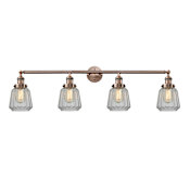 Innovations Lighting Chatham 4 Light 42" Wide Bathroom Vanity Light Antique Copper / Clear