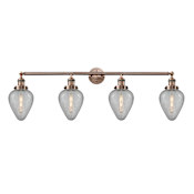 Innovations Lighting Geneseo 4 Light 43" Wide Bathroom Vanity Light Antique Copper / Clear Crackle