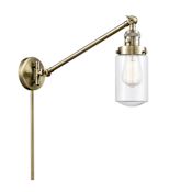 Innovations Lighting Dover 26" Tall Bathroom Sconce Antique Brass / Clear