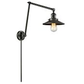 Innovations Lighting Railroad Single Light 30" Tall Plug-In Wall Sconce Oiled Rubbed Bronze